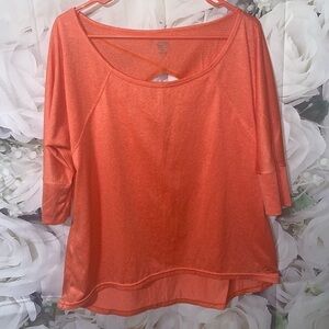 C9 Champion women’s training open back shirt size large orange​​​​​​​​​​​​​​​​